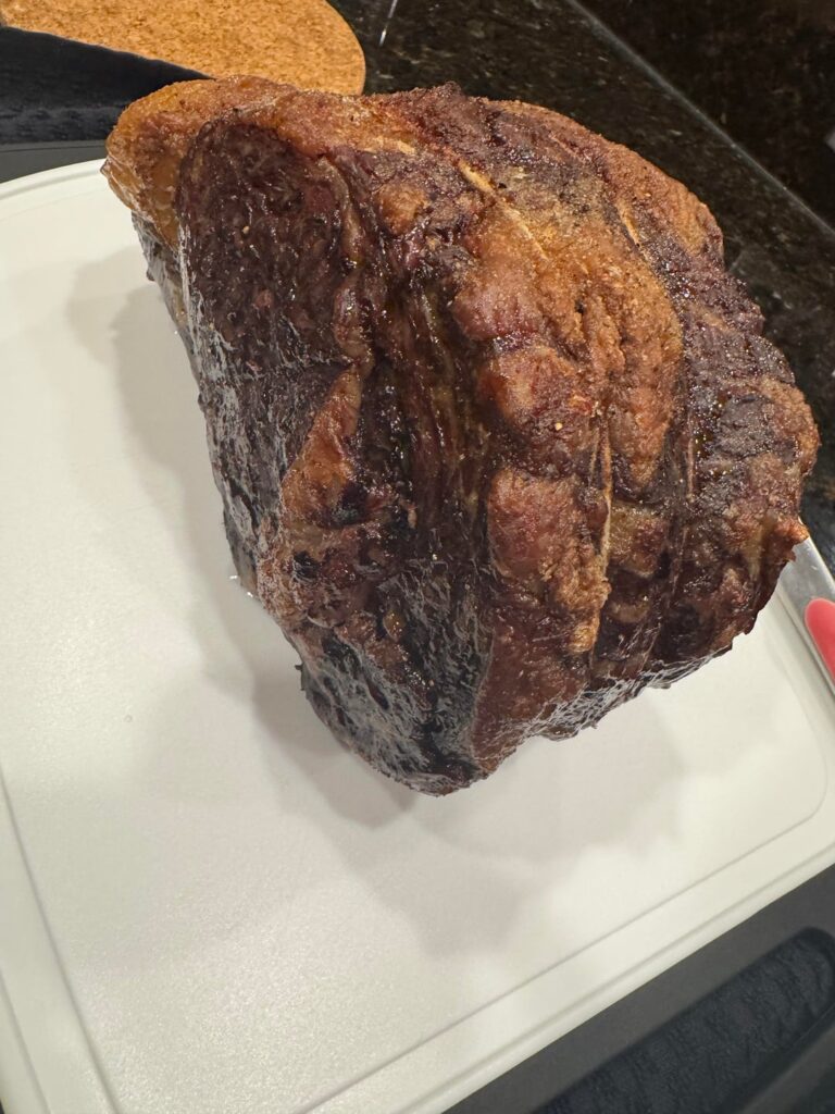 Two bone rib roast for my wife and I, how did I do?