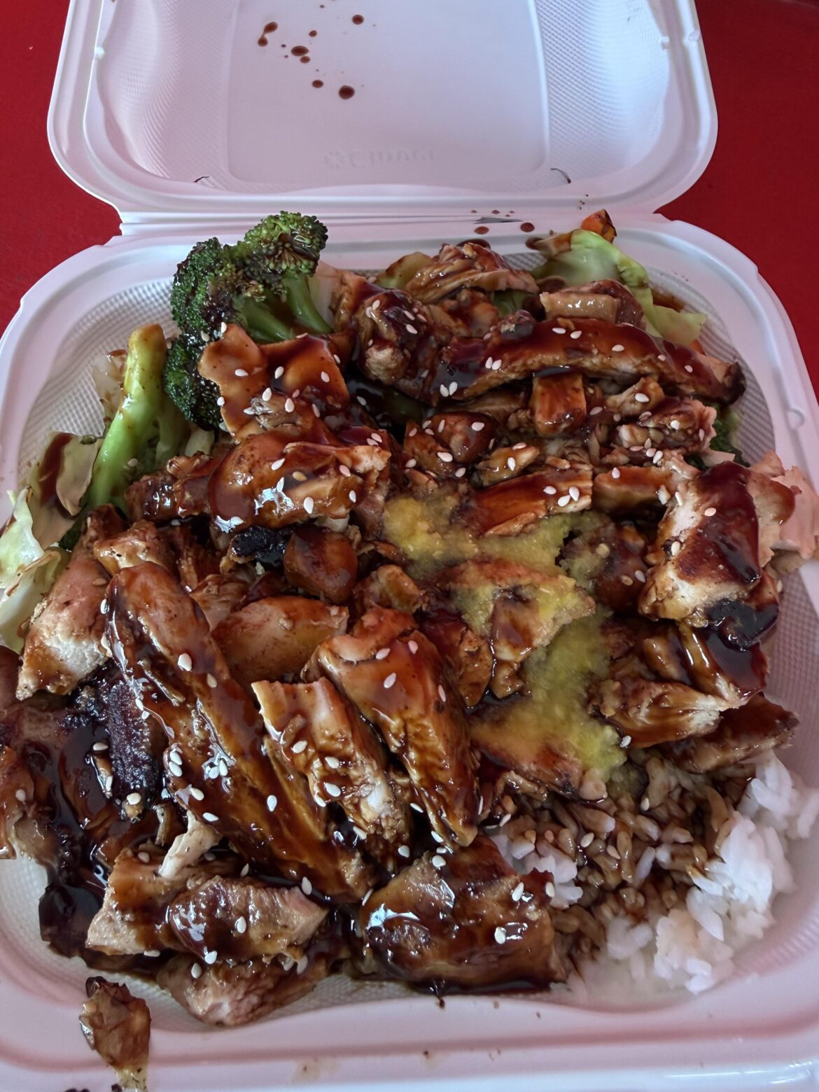 Ray’s: teriyaki chicken plate - $15