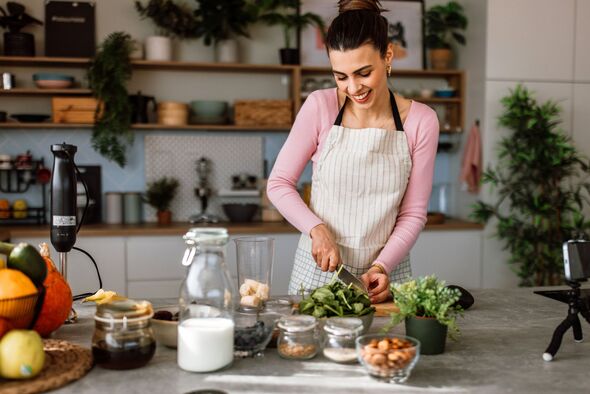 A woman cooking A woman cooking