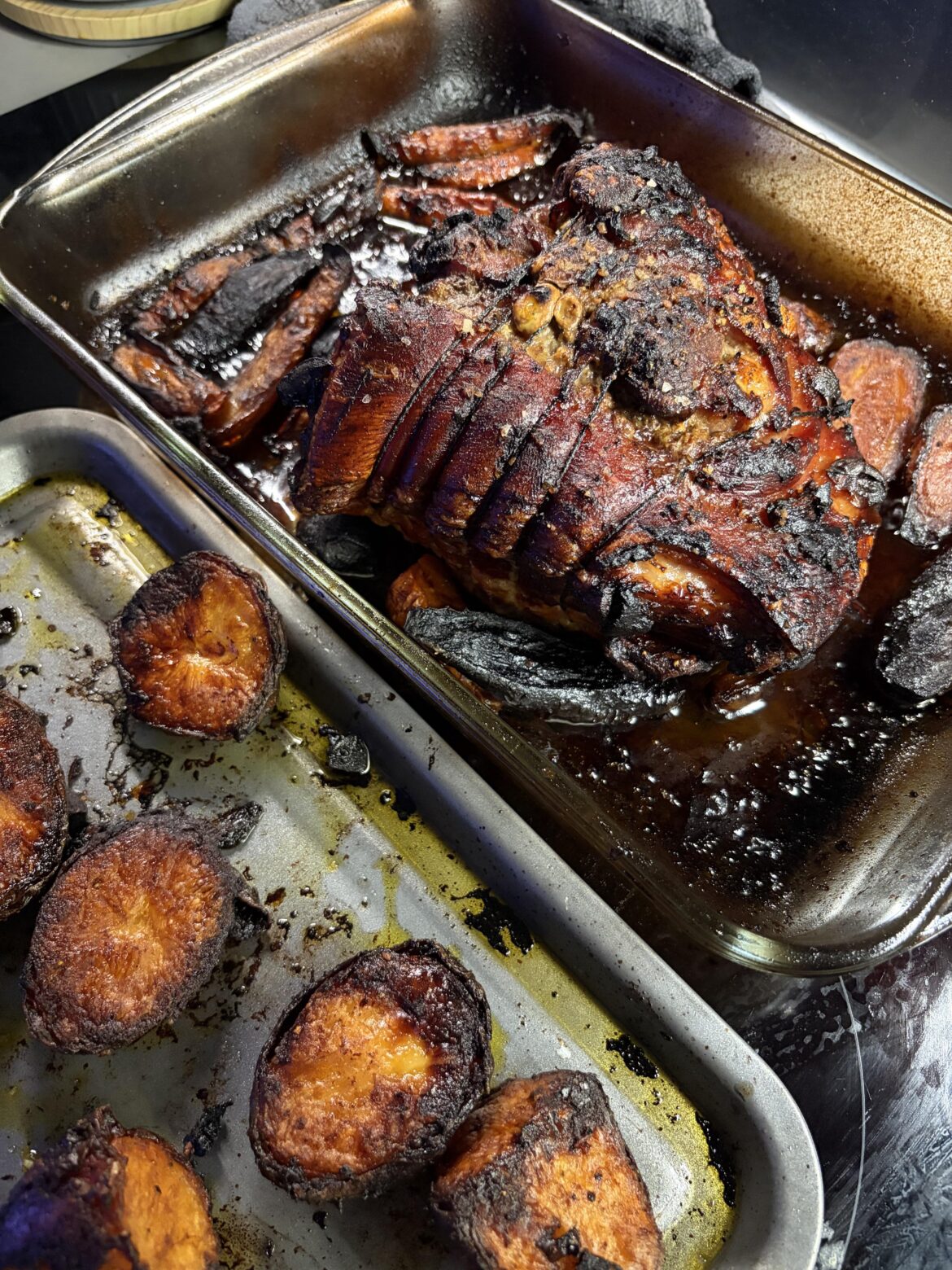 Roast miso and chilli pork shoulder