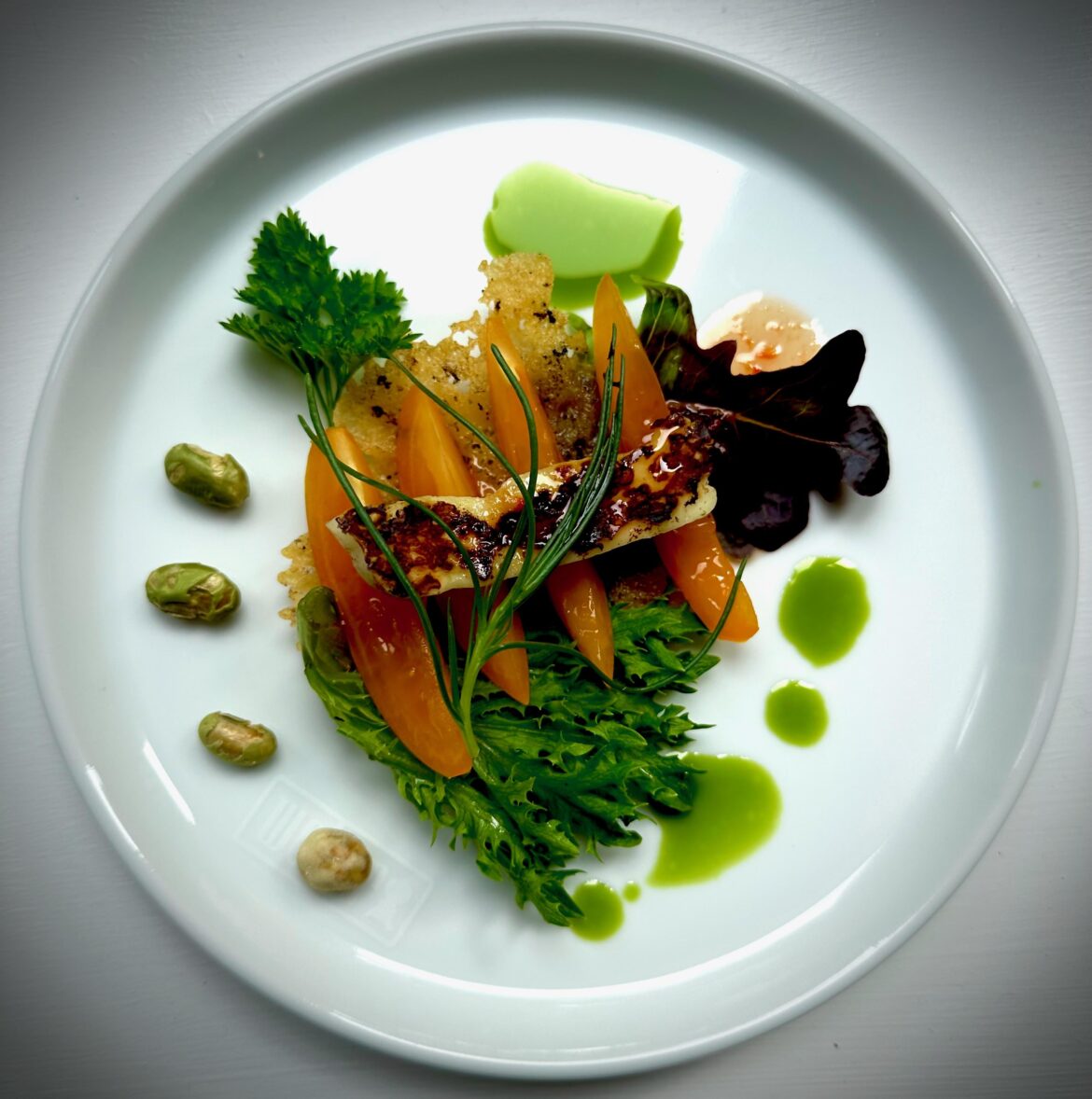 Home-made, Cumbrian, home grown heritage tomato salad, with cheese :)