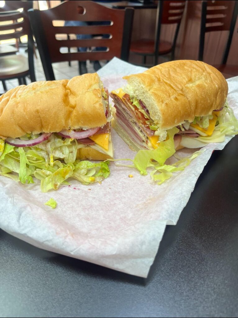[I ate] Beautifully layered meat sandwich