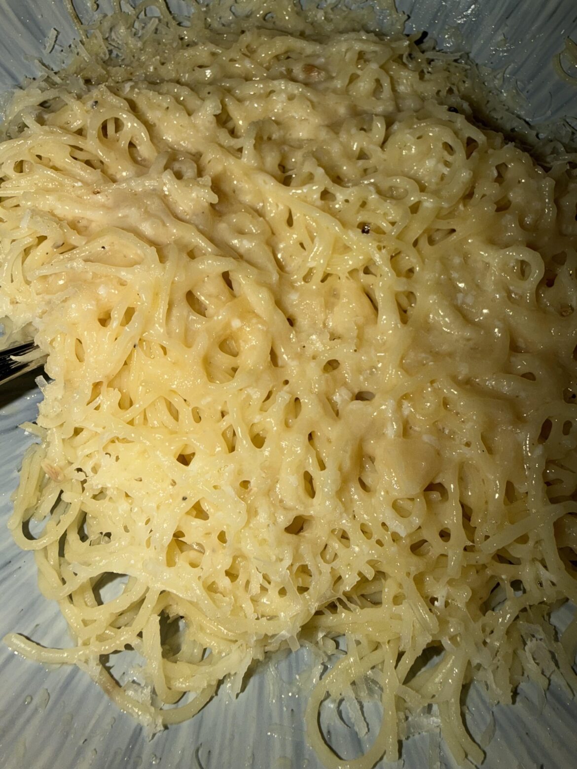 Angel hair with butter, garlic, lemon and Parmesan