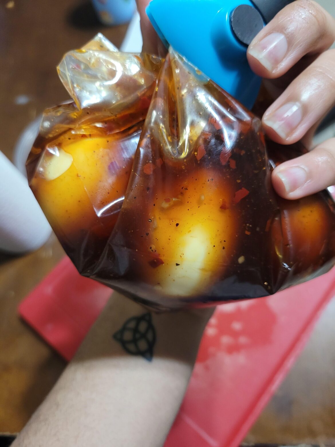 first attempt at ramen eggs. wish me luck!