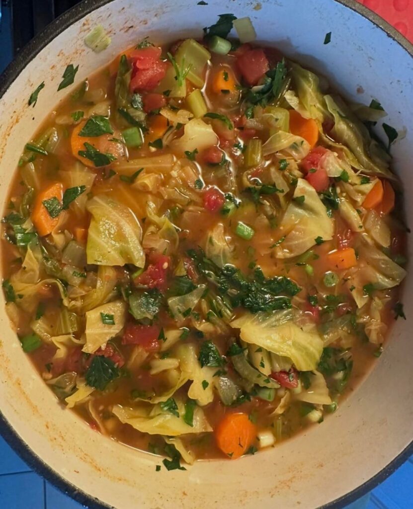 Cabbage Soup with Turmeric and Ginger
