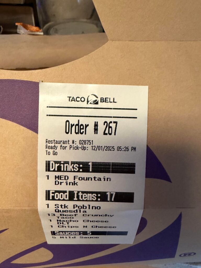 About to eat these five day old taco bell tacos