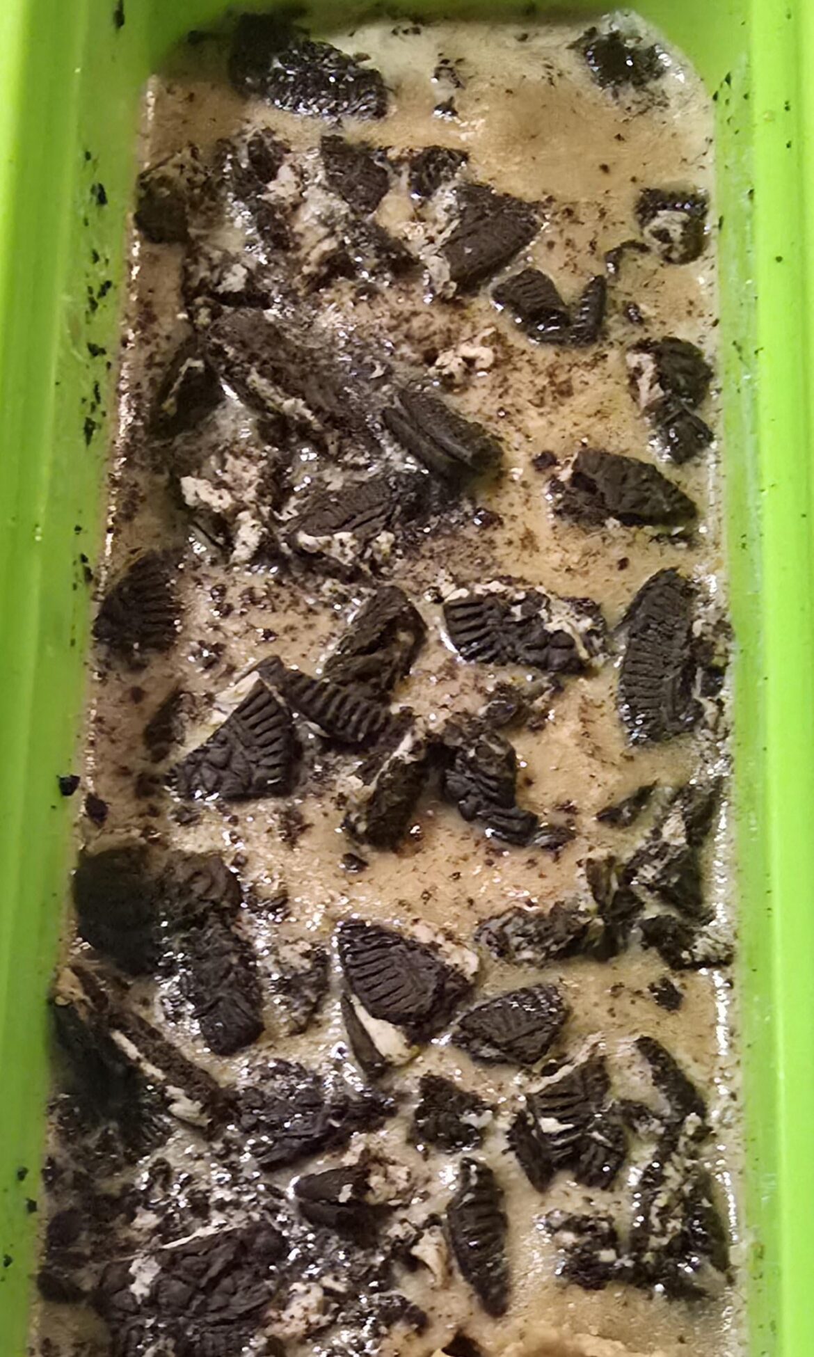 I made u/sweetlo123's coffee ice cream and used Irish creme oreos. Omg its like nothing I ever tasted! May have gone overboard on the oreos 🤭
