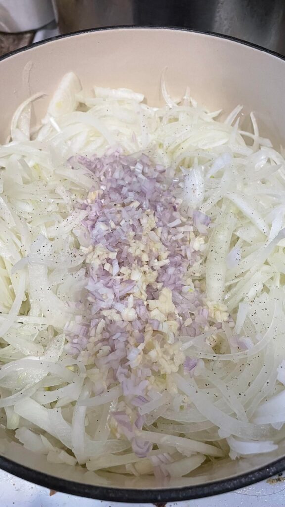 French onion soup with a gruyere and caramelized onion bread