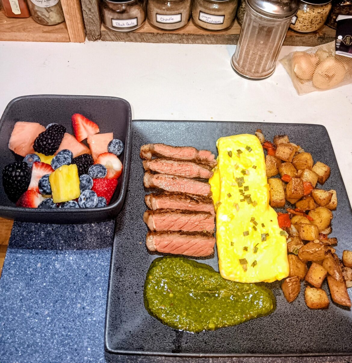 The breakfast I made for a friend this morning