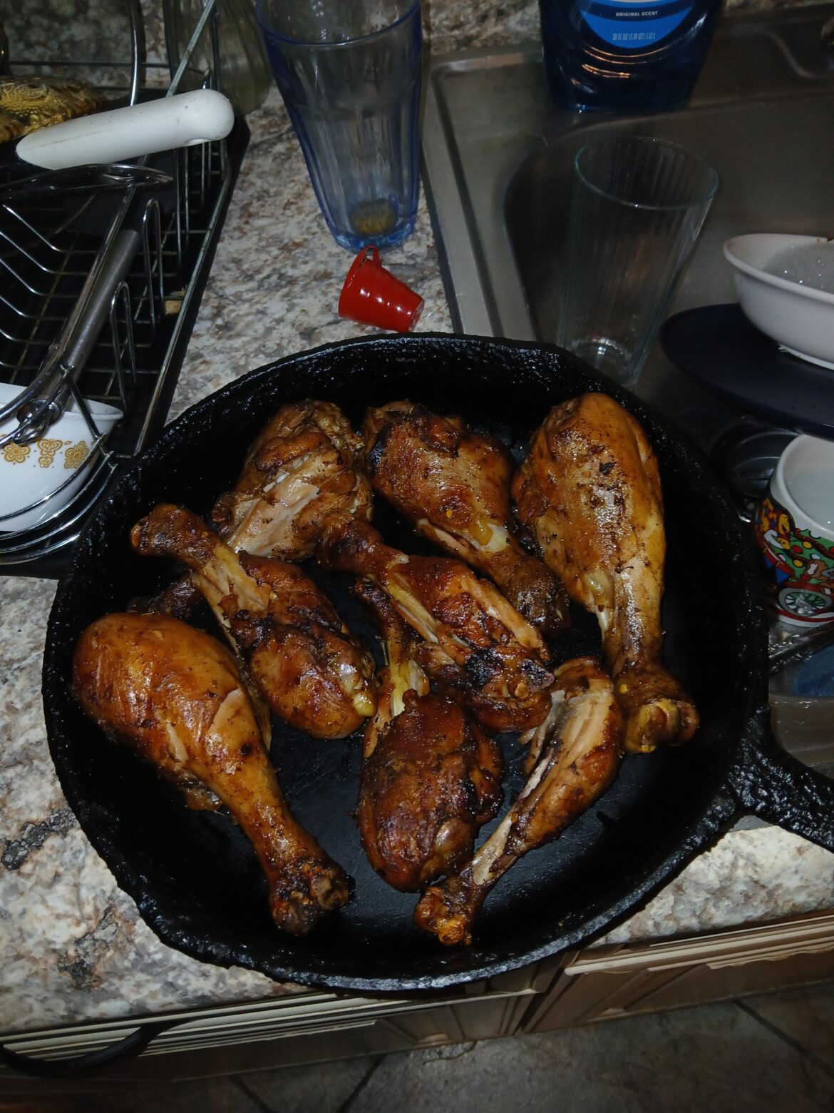 I'm a 16-year-old cook this was my first time grilling.This is grilled lemon pepper drumsticks