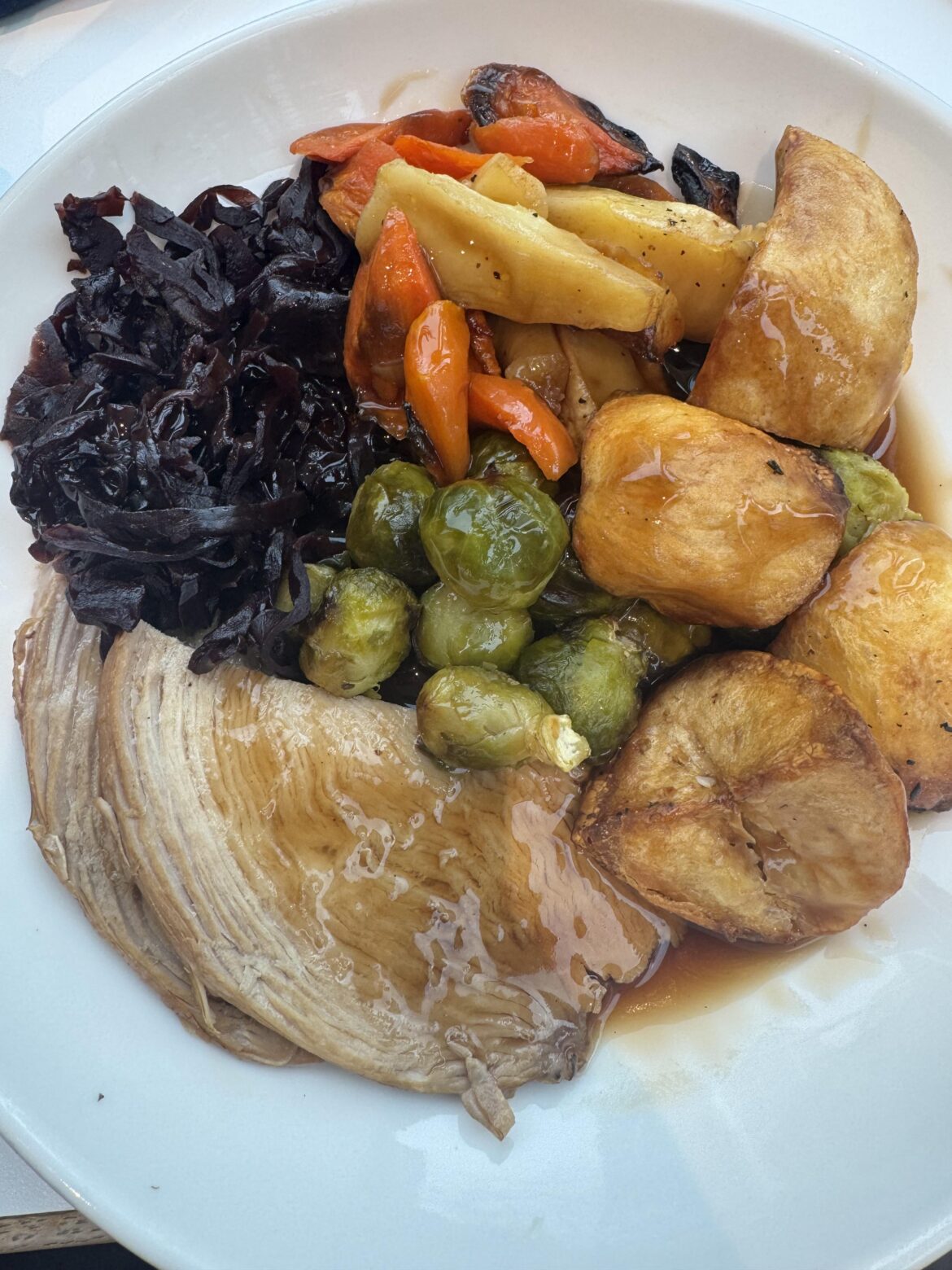 Festive feast from cafeteria at work 🎄