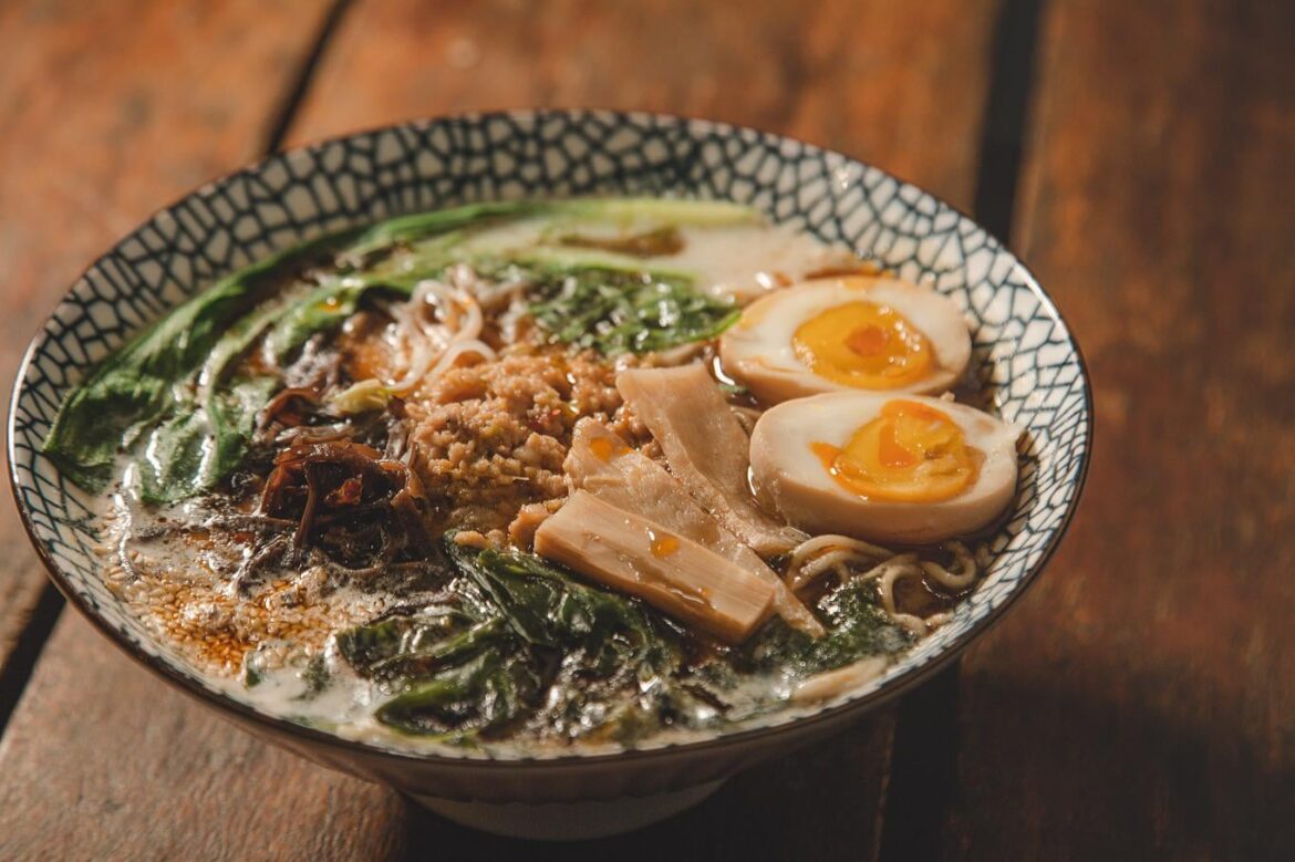 Weekdays project: homemade ramen with pork mince, bamboo shoots, and a broth that took all day. Worth it.