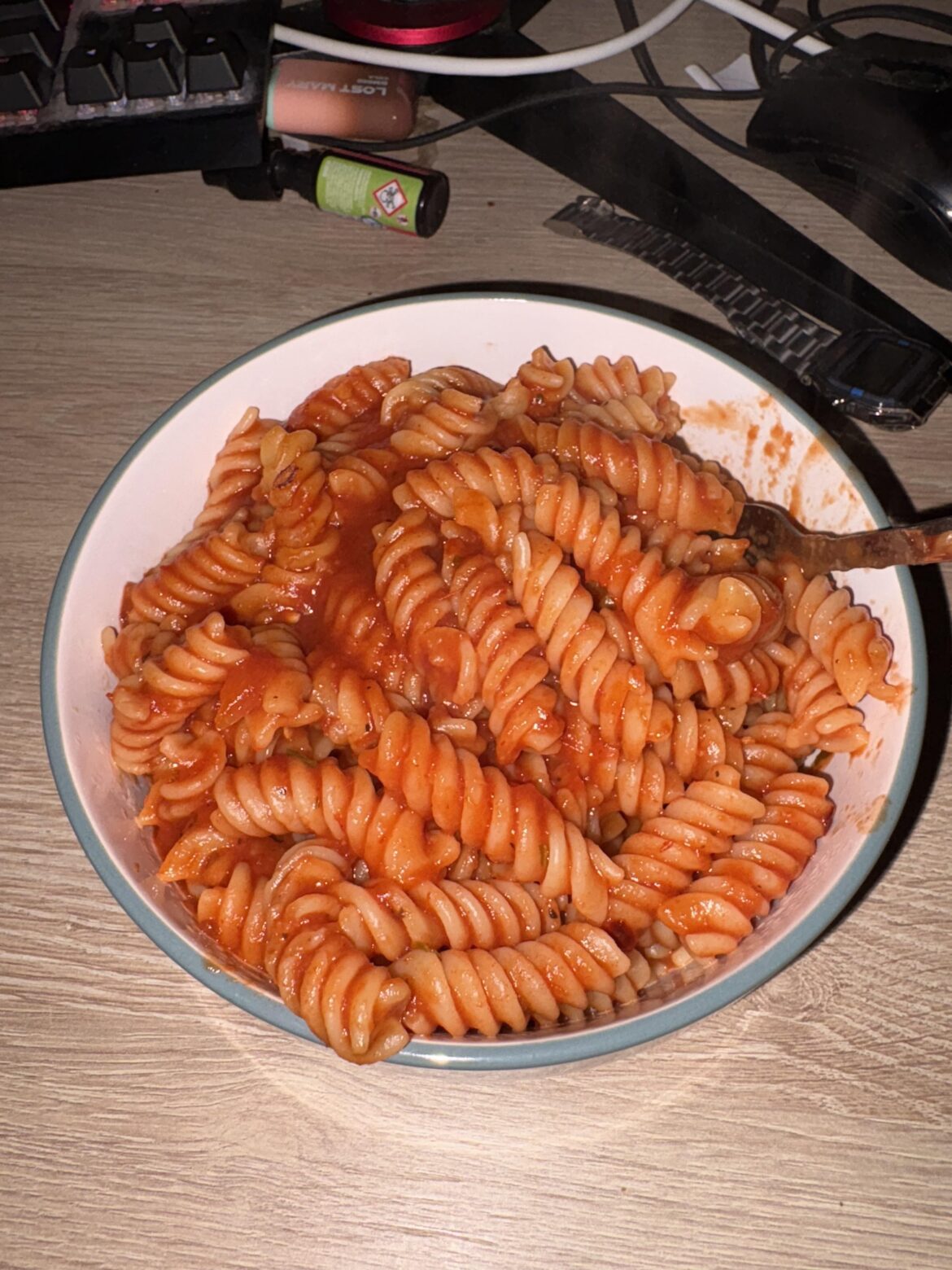 Here’s my shitty pasta meal that costs £0.60 does anyone know ways I can level this up?