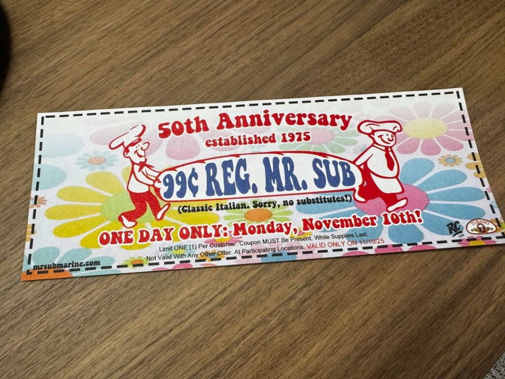 Thanks for 50 years Mr. Submarine!