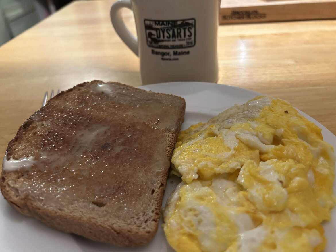 Simple eggs and toast