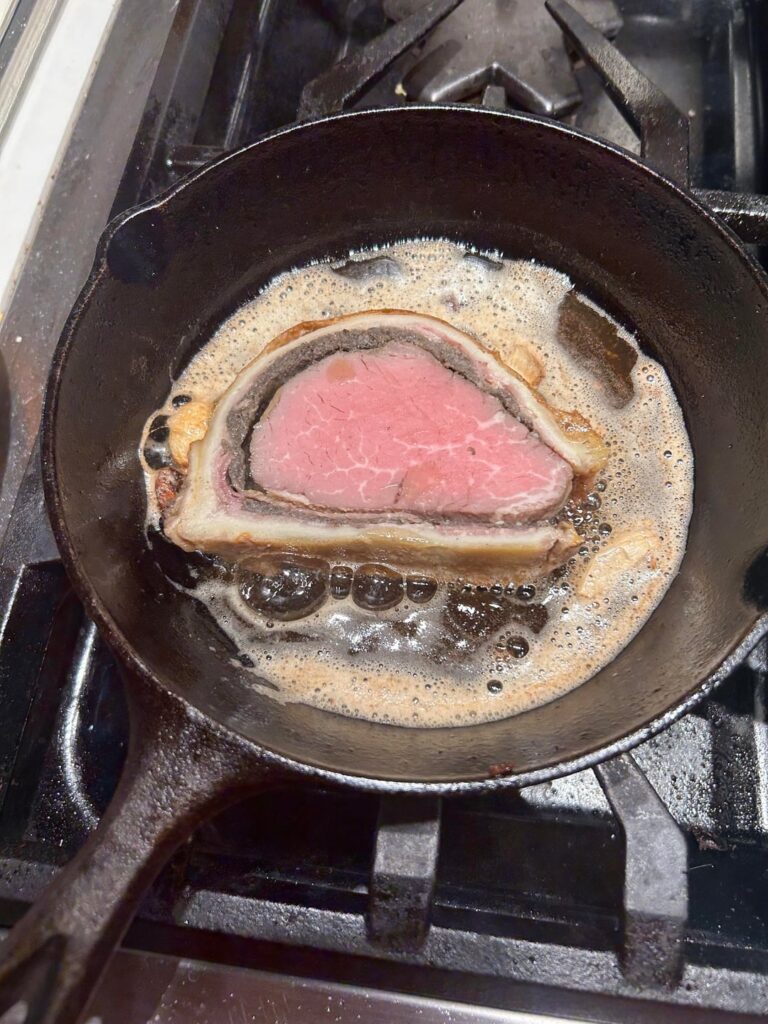 Discovered the best way to reheat my sous vide Wellington