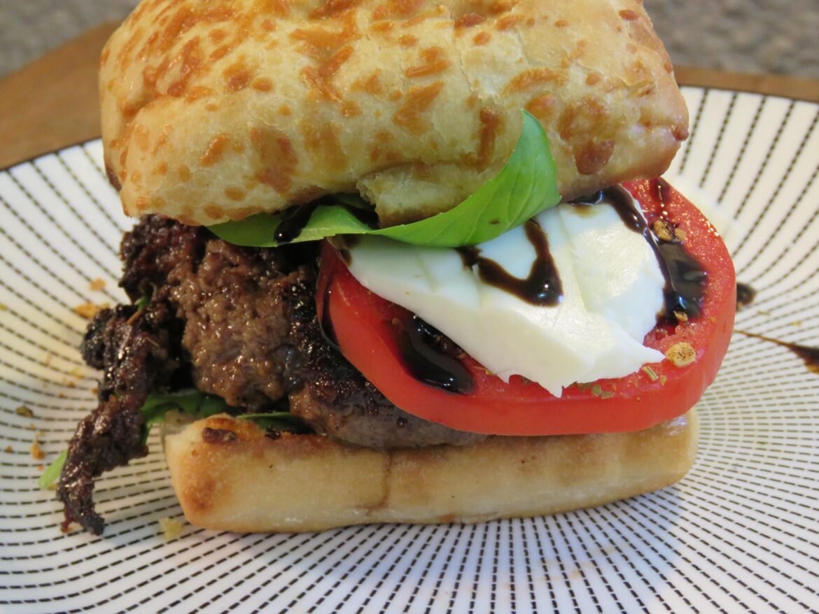 Caprese Burger, video recipe in the comments.