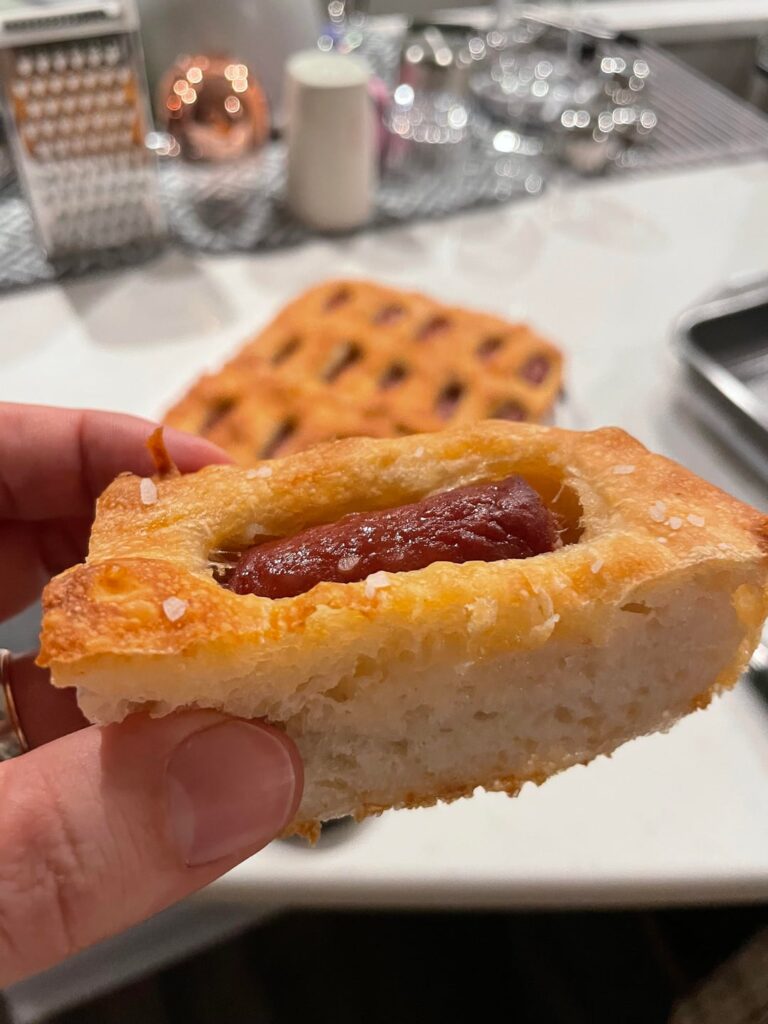 Influenced by social media one too many times. Had to make hot dog focaccia
