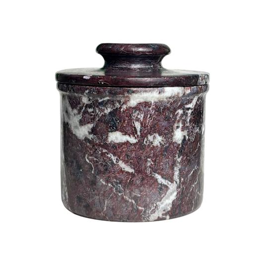 Millwood Pines Natural Marble Butter Crock With Lid – Handmade Décor and Countertop 4