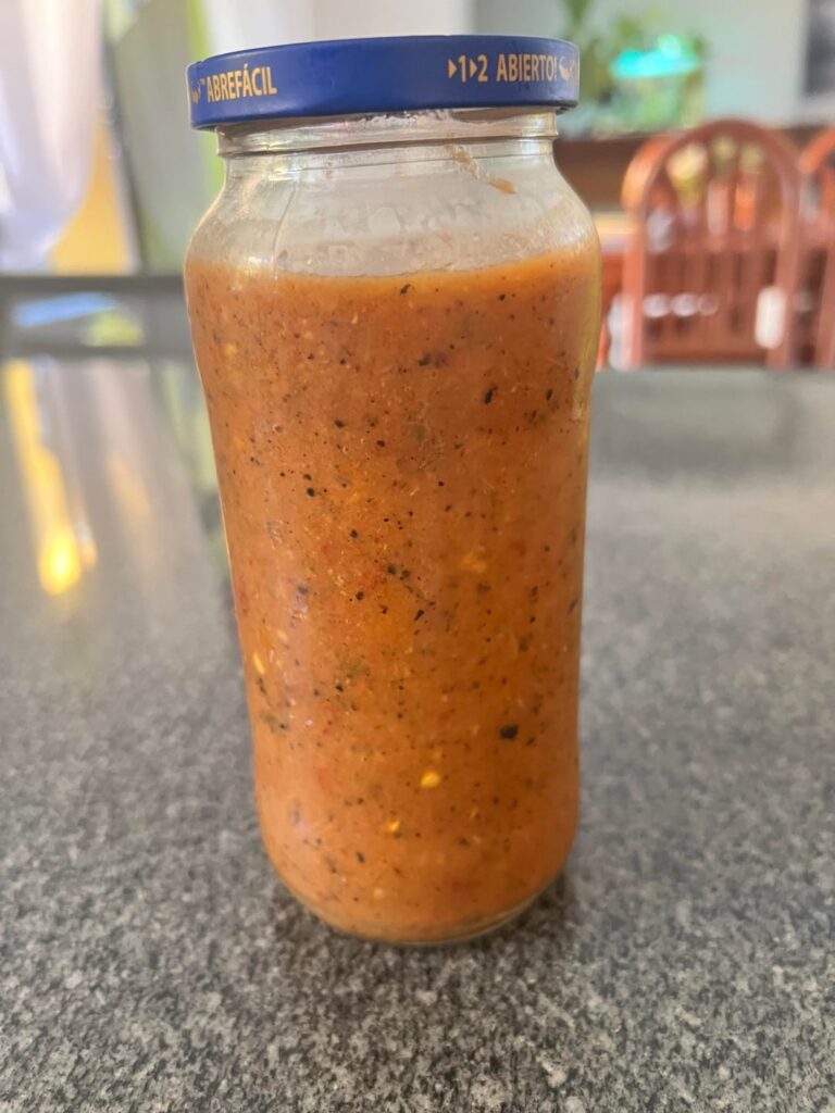 Roasted, smoky, garlicky and spicy red salsa