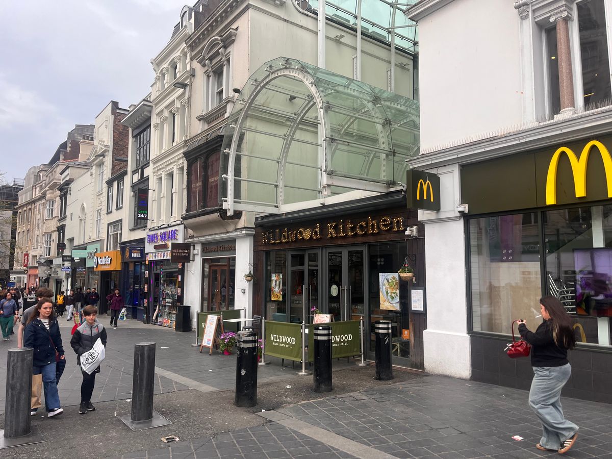 Wildwood is found in Liverpool's city centre beside McDonald's near the bottom of Bold Street