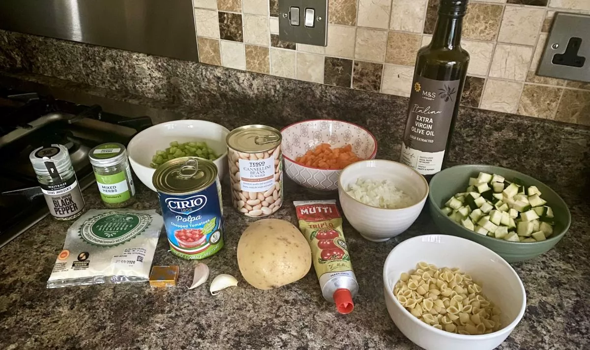 Minestrone soup ingredients