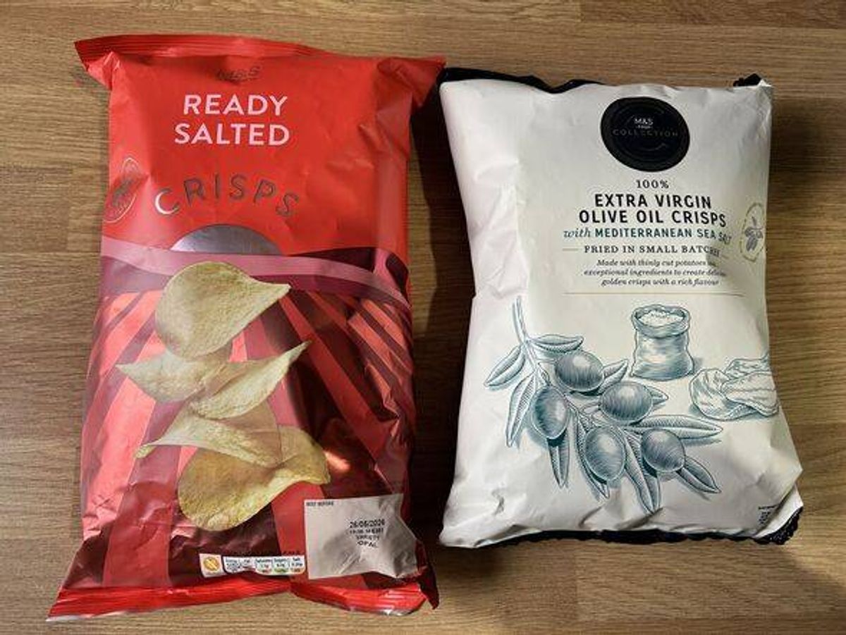 Salted crisps