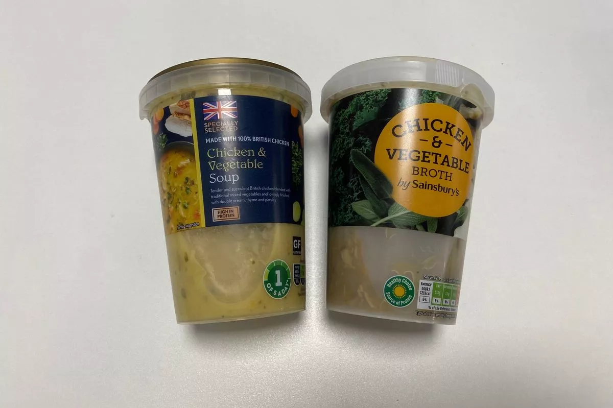 Soups from Aldi and Sainsbury's