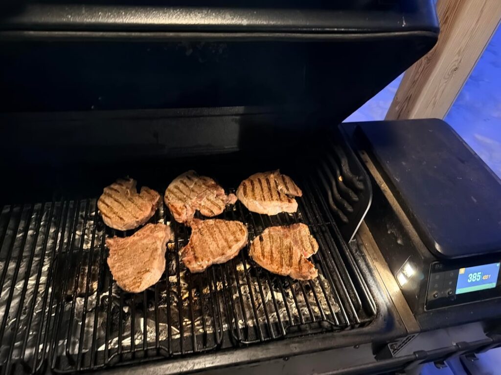 It’s never too cold to throw some pork chops on the grill