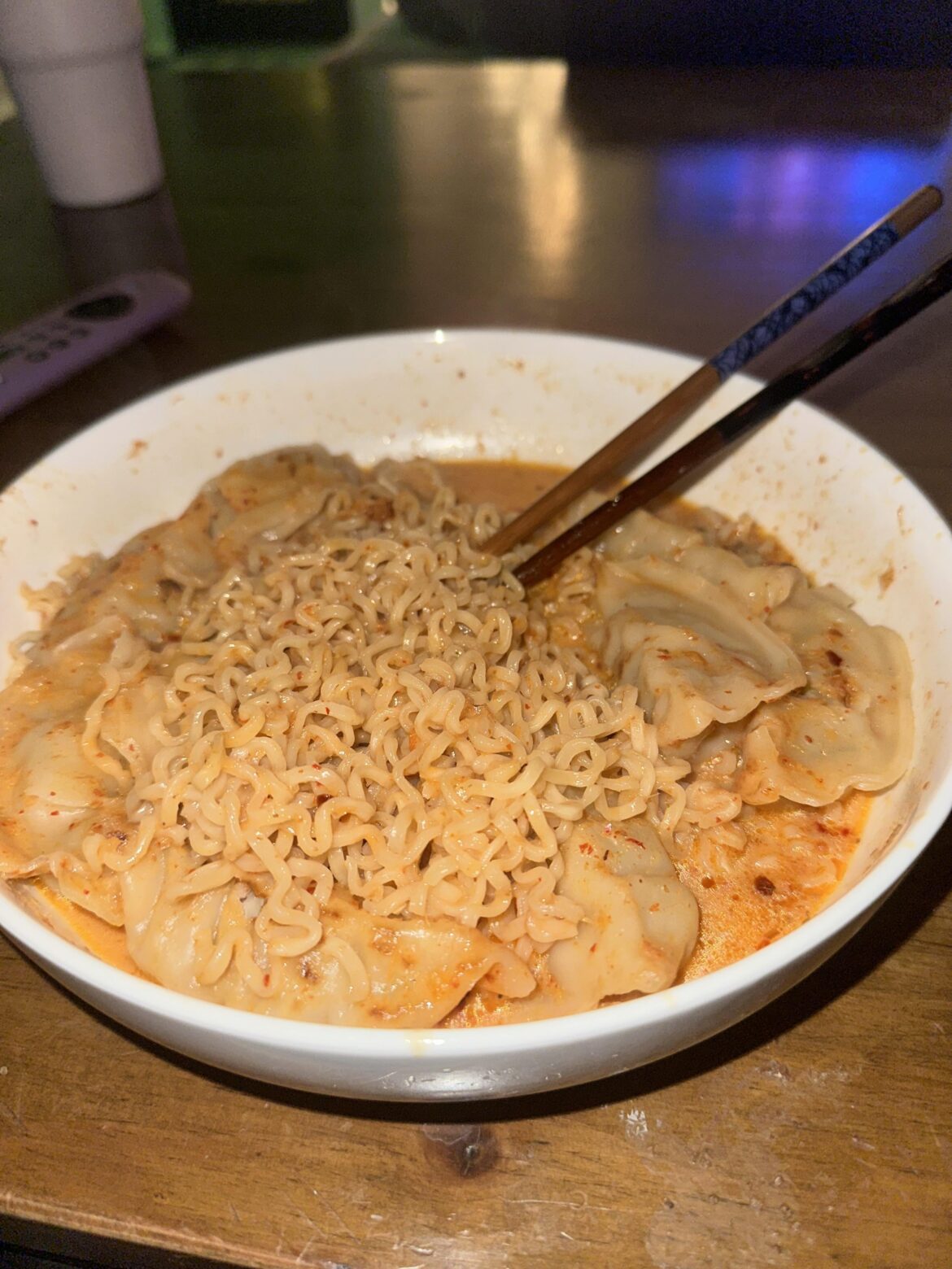 Thai Curry Ramen Dumpling Soup