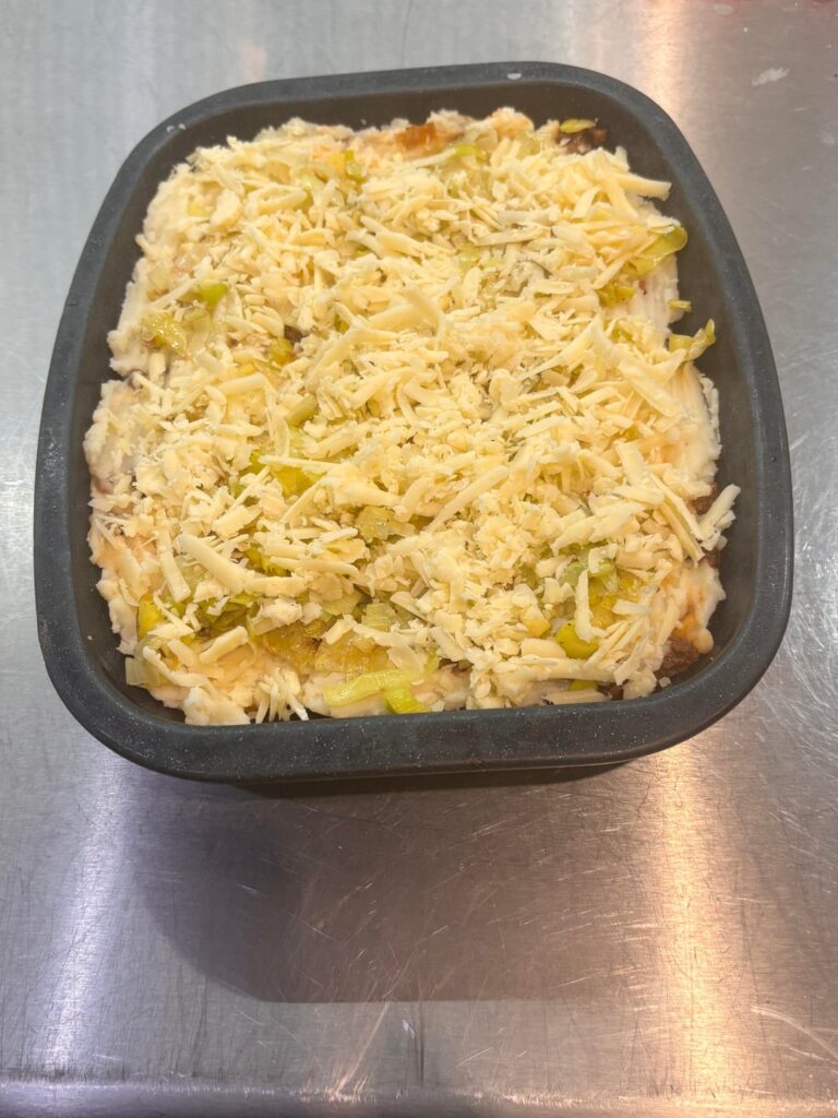 Cheese & Leak crusted Cottage pie
