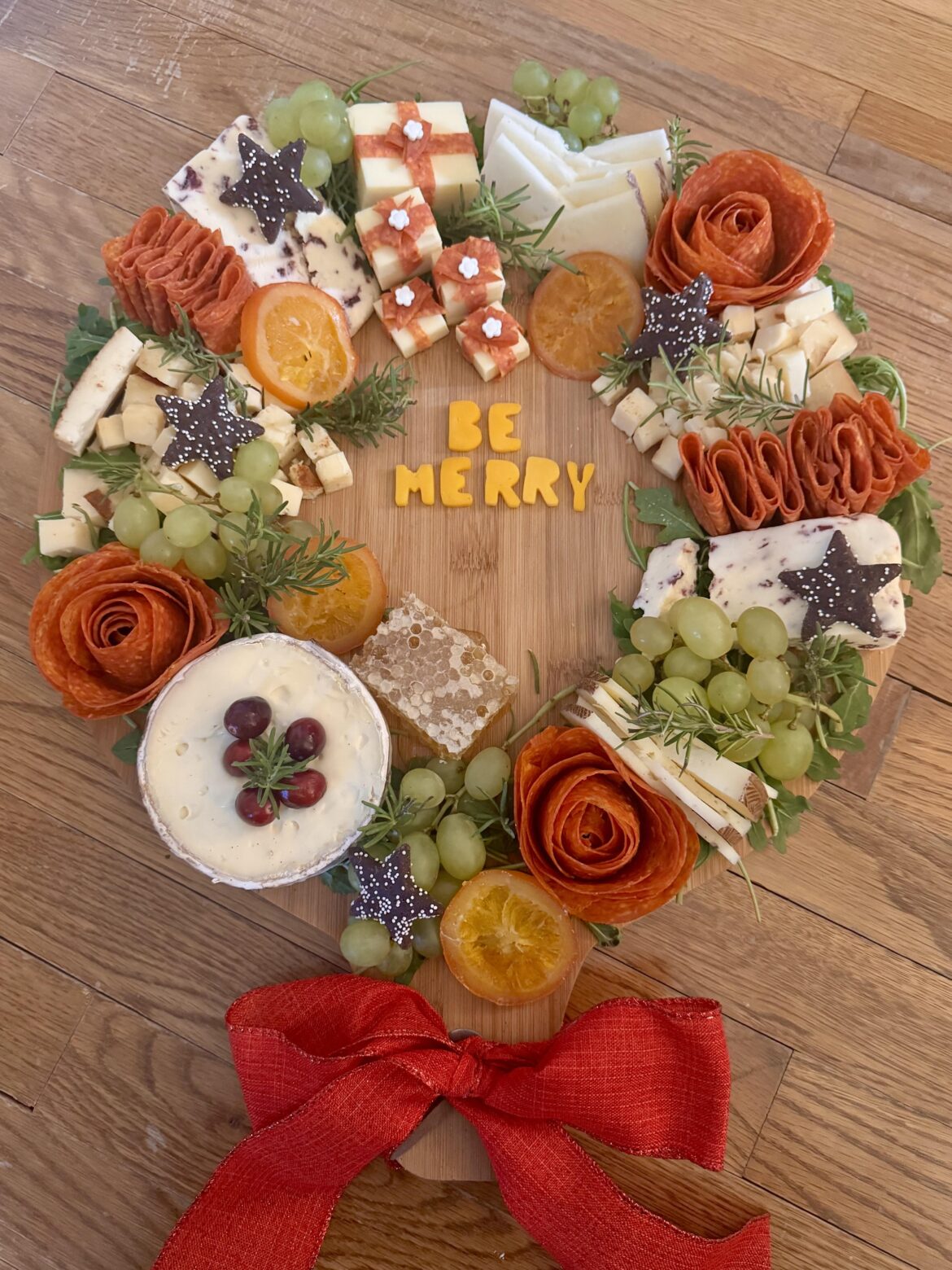 First time making a Charcuterie Wreath