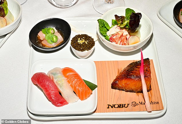 The awards show released photos of the food set to be served last week