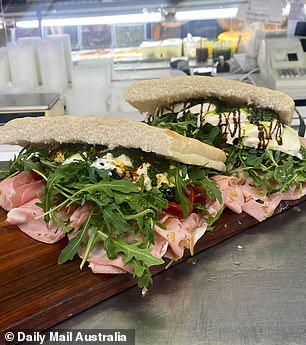 Pictured: Raineri¿s mortadella sandwich