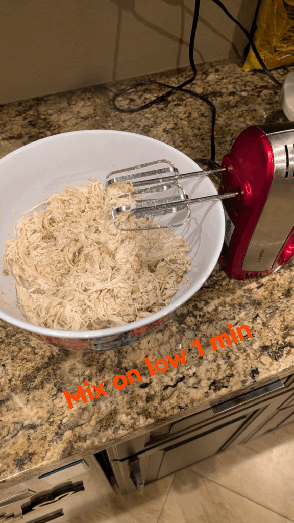 Hack: Use a hand mixer to shred chicken!