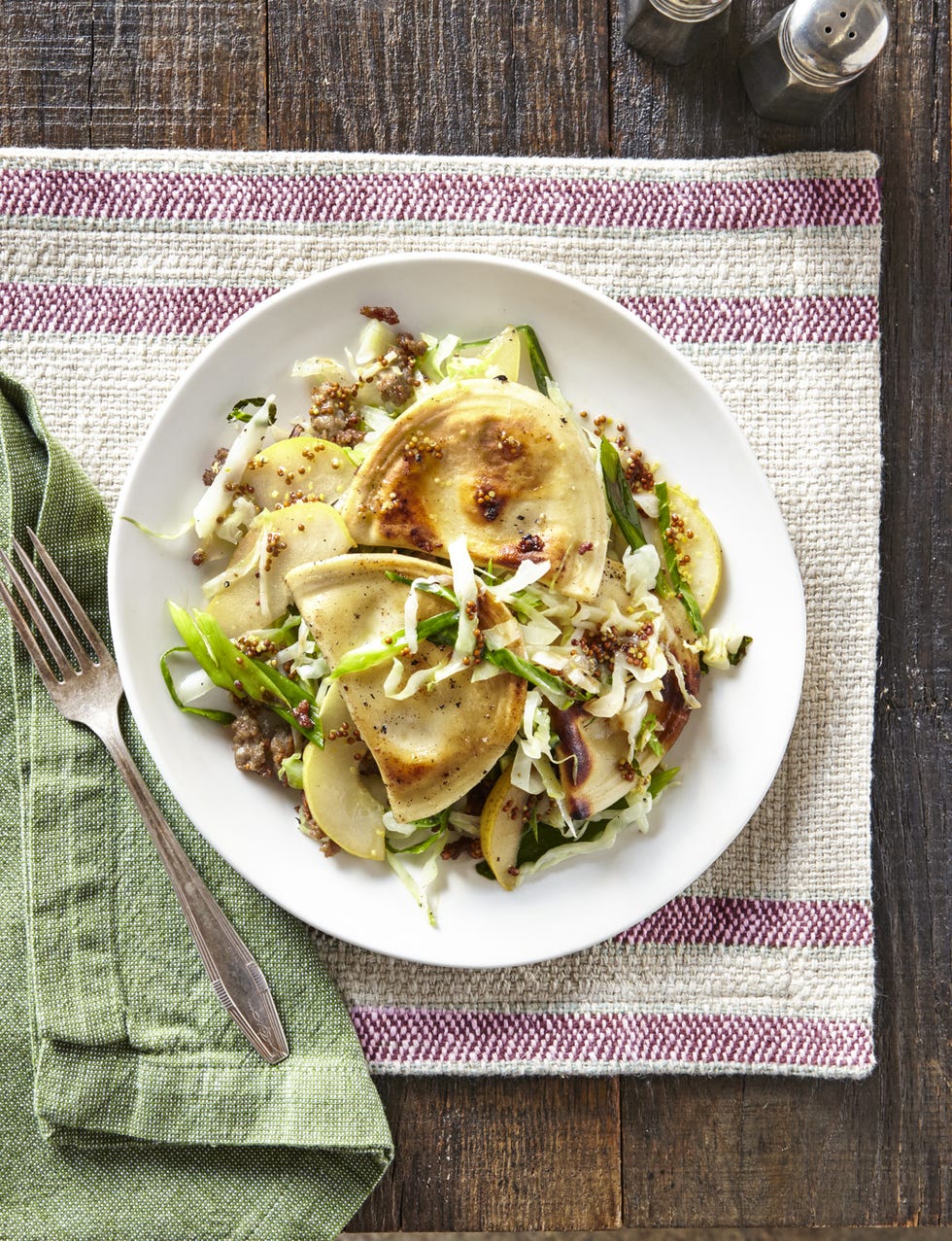 Pierogies with Sausage, Cabbage & Pear Recipe pierogies with sausage, cabbage & pear recipe