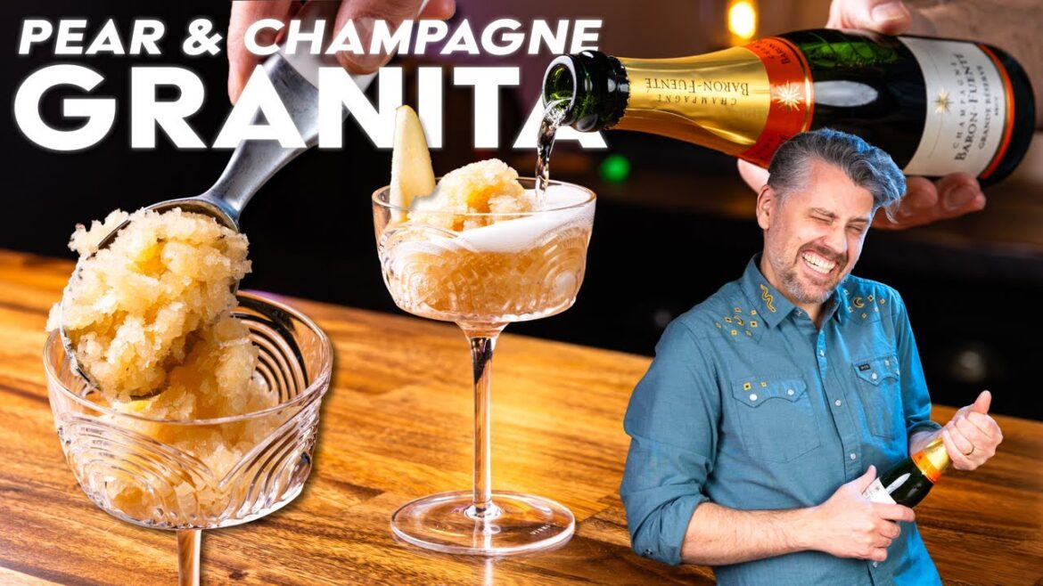 Pear Champagne Granita. Easy and ridiculously good
