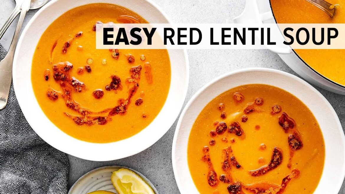 AMAZING RED LENTIL SOUP | Super easy and healthy!