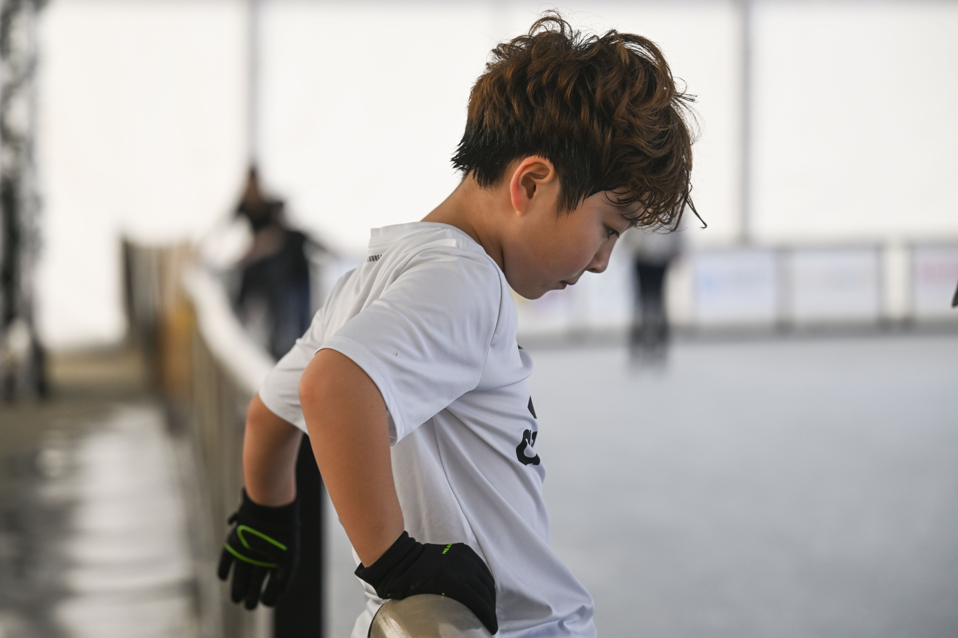 Joshua Kim takes a breather before heading out on Peltzer...