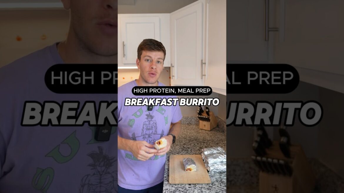 High Protein Bacon Breakfast Burrito Recipe #shorts