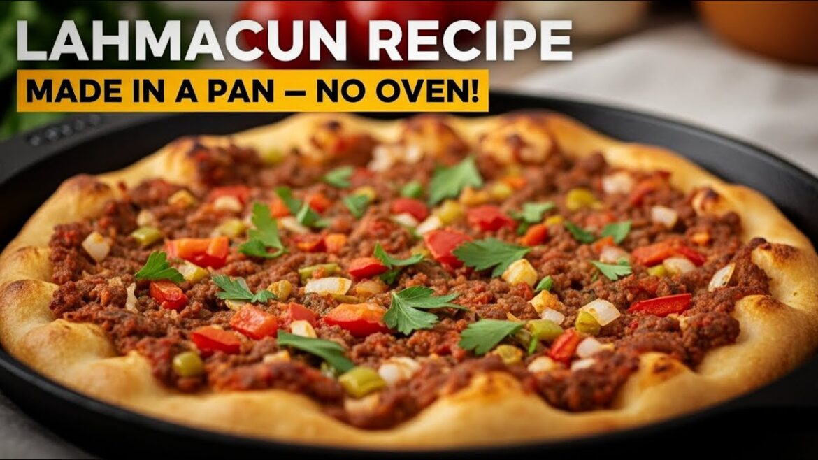 Lahmacun Recipe - How To Make in a Pan (No Oven) Lahmacun Turkish food Recipe