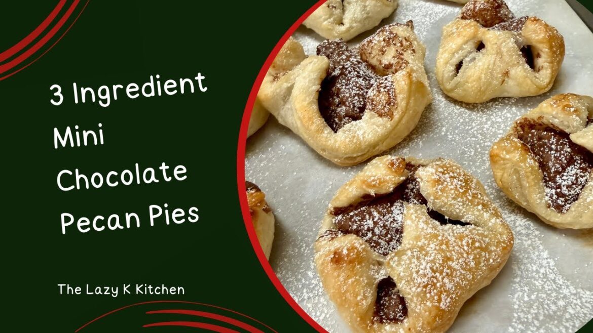 3 Ingredient Mini Chocolate Pecan Pies