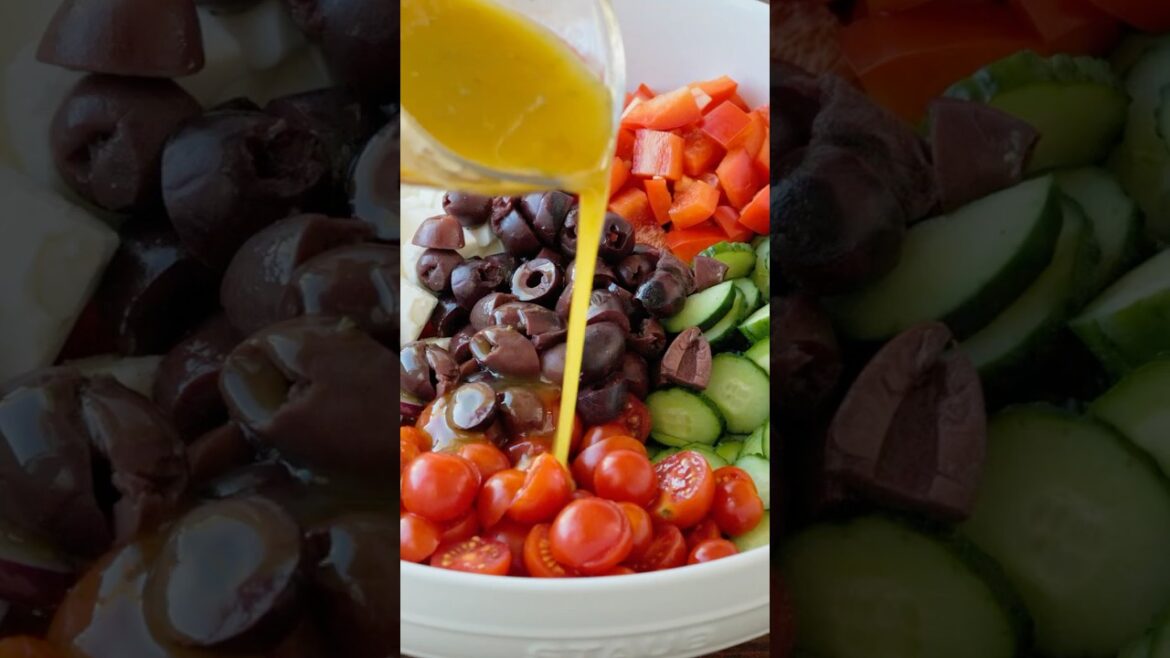 Fresh Greek Salad for a Healthy Start #shorts