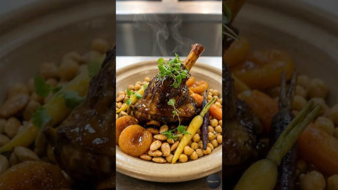The Ultimate Moroccan Lamb Shank Tagine: A Symphony of Sweet & Savory #viral #chef #shortvideo #food