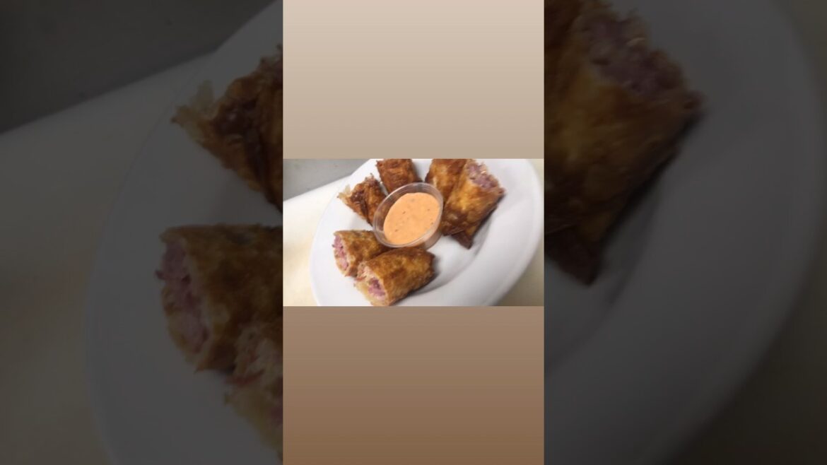 Reuben egg rolls