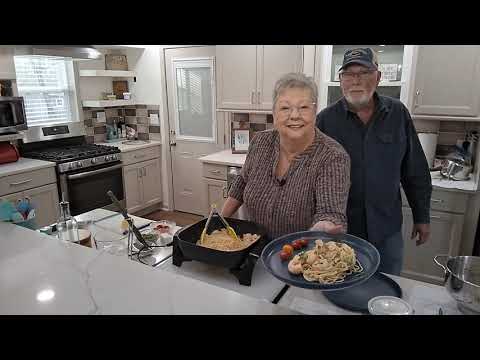 Garlic Butter Shrimp Pasta, our first recipe in our one pot meal month series Garlic Butter Shrimp Pasta, our first recipe in our one pot meal month series