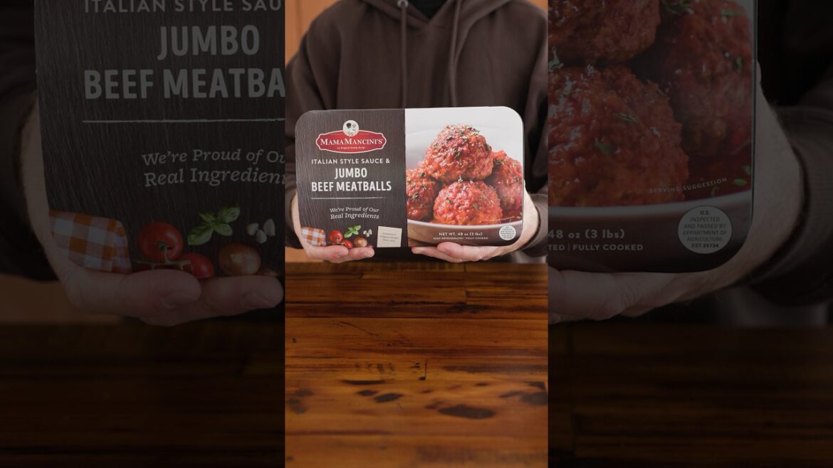 Trying Mama Mancini’s Jumbo Beef Meatballs from Costco - #costco #costcofinds #FoodReview #meatballs