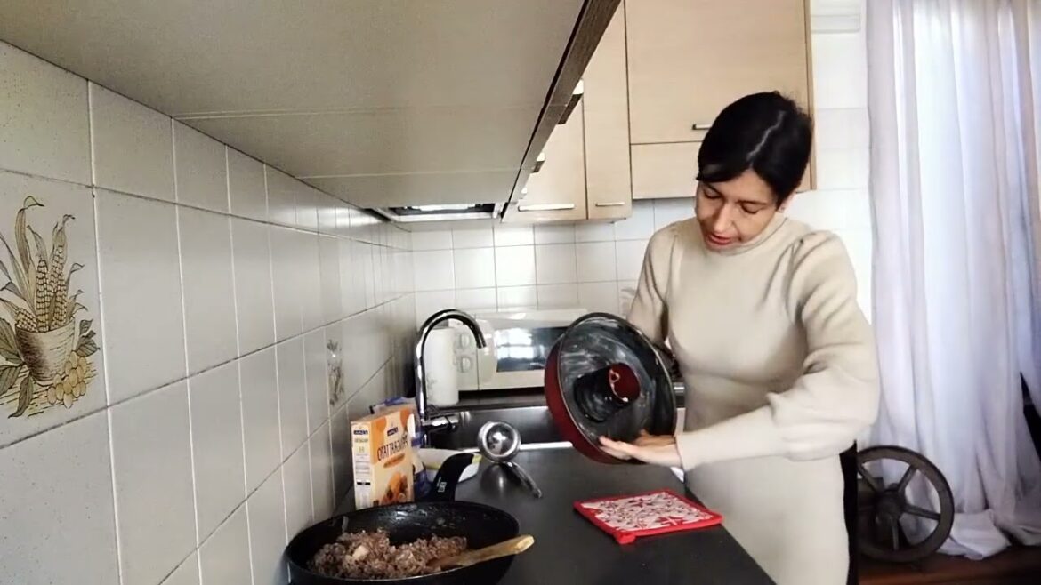 Timballo di riso al radicchio con fontina