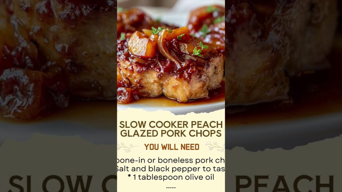 slow cooker peach glazed pork chop