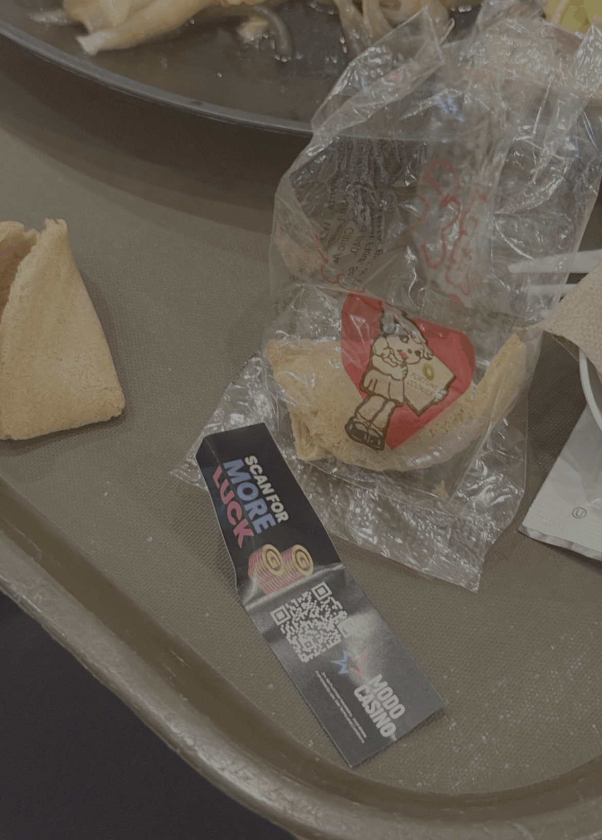 The only cheat meal of the week and they put a casino ad in my fortune cookie :/